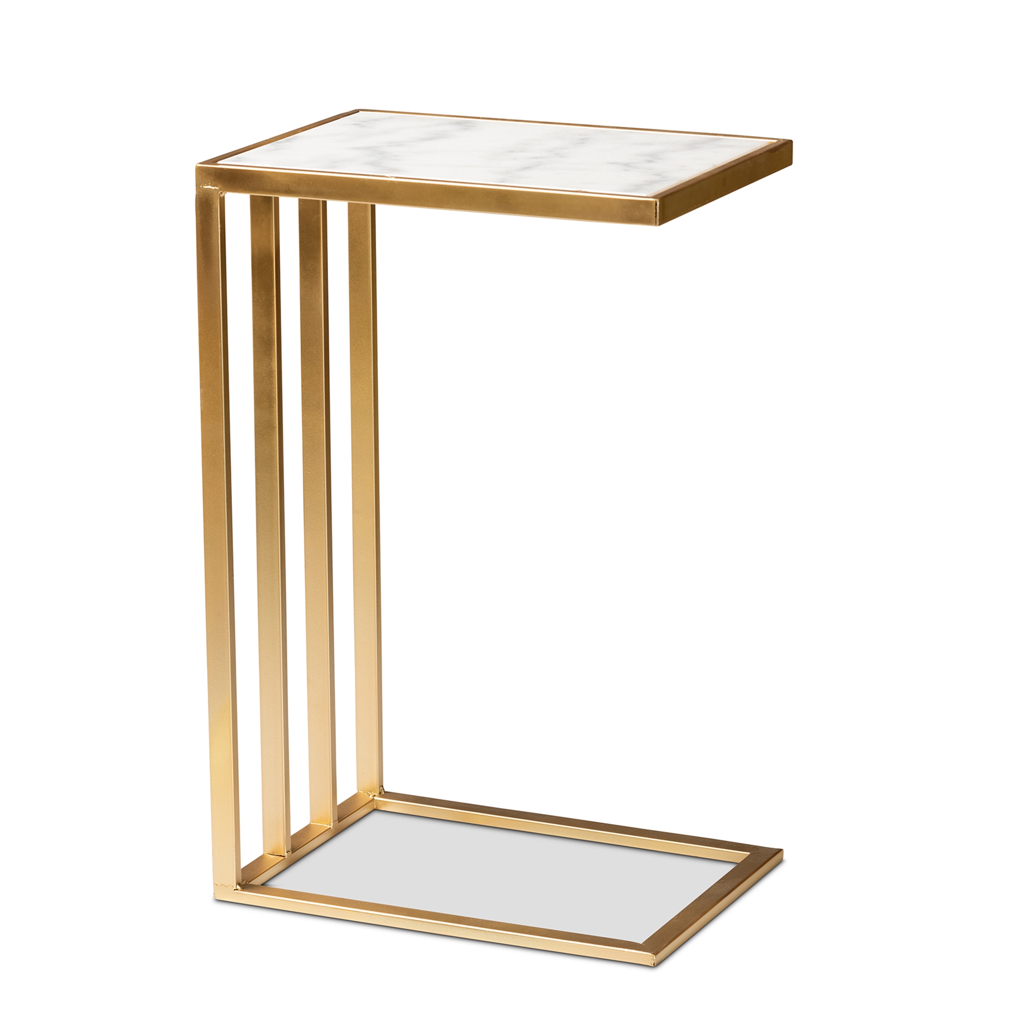 Metal c deals shaped side table